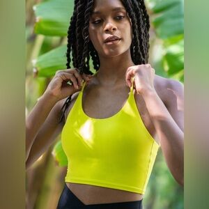 Popflex flexy crop top in lime, size M